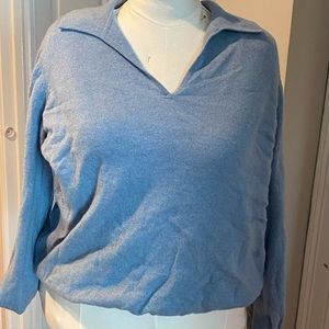 100% 2-Ply Cashmere Pale Blue Charter Club Sweater